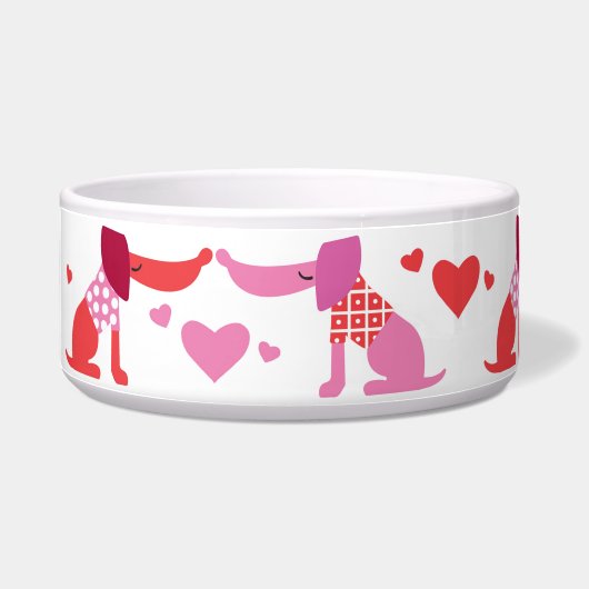 Valentines Dog Bowl ボウル (左)