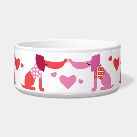 Valentines Dog Bowl  ボウル (正面)