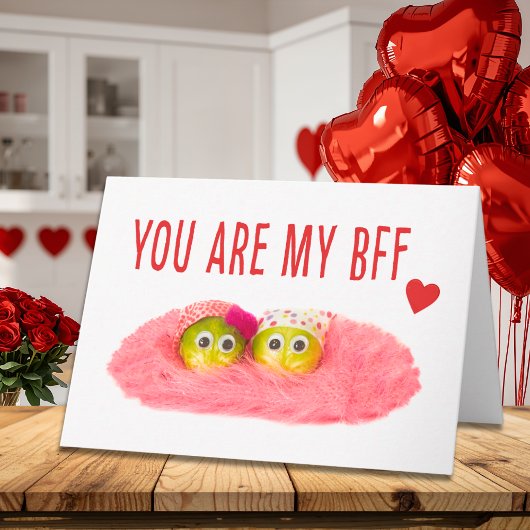 Valentine's for Best Friend, Cute Funny Vegetables カード