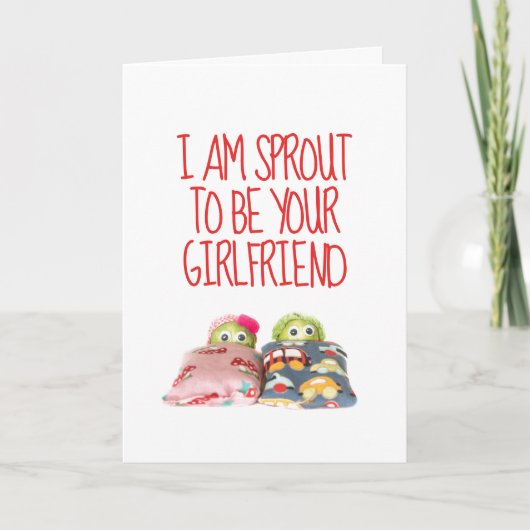 Valentine's for Vegan - Boyfriend Vegetable Funny カード (正面)