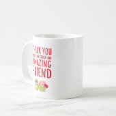 Valentine's for Vegan Friend - Cute Fruits Thanks コーヒーマグカップ (正面左)