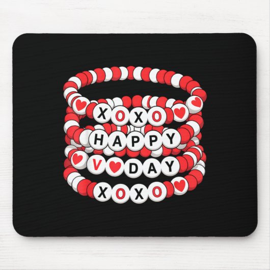 Valentines Friendship Bracelets Valentines Women K マウスパッド (正面)