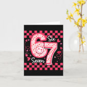 Valentines Funny 67 Six Seven Meme 6 7 Women Girls カード (黄色い花)