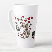 Valentine's Fur Baby Latte Mug カフェラテマグ (左アングル)