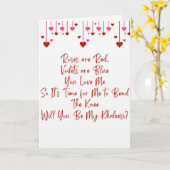 Valentine's Game of Thrones themed Proposal card カード (黄色い花)