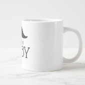 Valentines Graphic Mustache My Dashing Hubbyハート ジャンボコーヒーマグカップ (右)