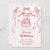 Valentines Hand Drawn Birthday 招待状 (正面)