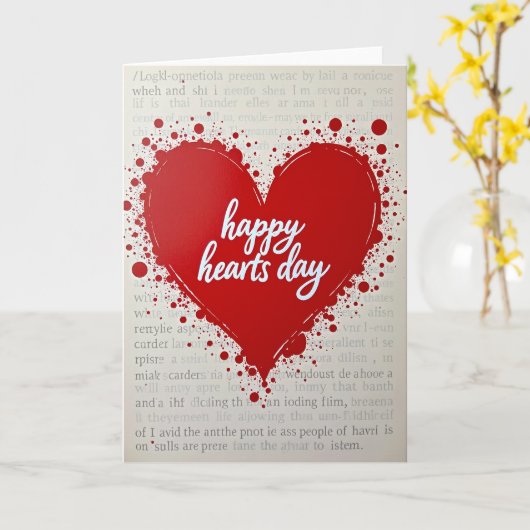 Valentines Happy Hearts Day Card カード (黄色い花)