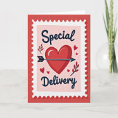 Valentines Heart Delivery Card カード (正面)