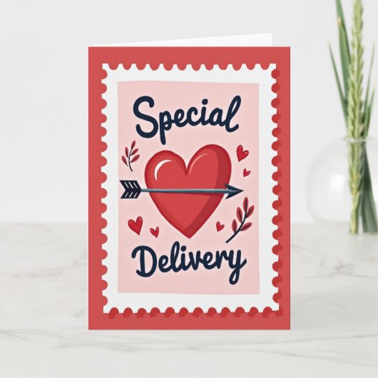 Valentines Heart Delivery Card カード (正面)