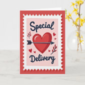 Valentines Heart Delivery Card カード (黄色い花)