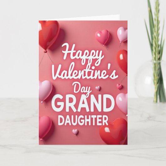Valentines Heart Granddaughter Card カード (正面)