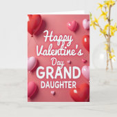 Valentines Heart Granddaughter Card カード (黄色い花)