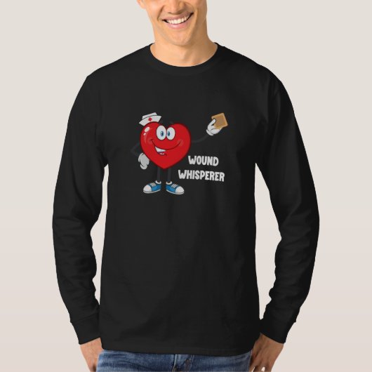 Valentine's Heart Hospital Worker Wound Whisperer Tシャツ (正面)