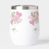 Valentine's Heart Pink and Green Heart Balloons (背面)