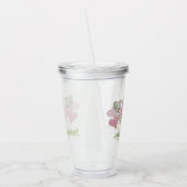 Valentine's Heart Pink and Green Heart Balloons アクリルタンブラー (左)