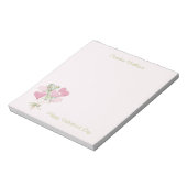 Valentine's Heart Pink and Green Heart Balloons ノートパッド (回転)