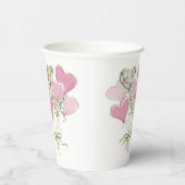 Valentine's Heart Pink and Green Heart Balloons 紙コップ (右)