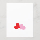 Valentines hearts boy baby shower invitation チラシ (裏面)