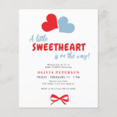 Valentines hearts boy baby shower invitation チラシ (正面)