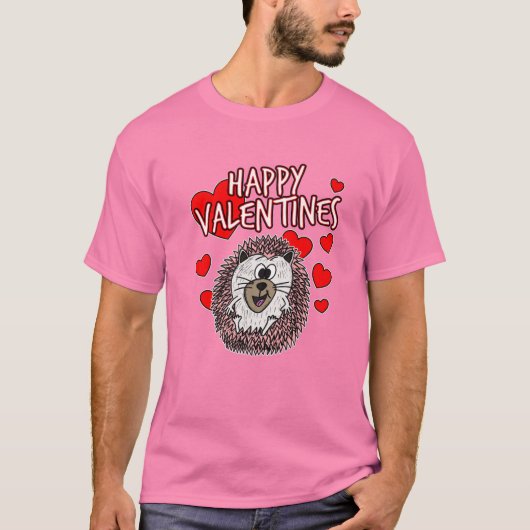Valentines Hedgehog Wildlife Nature Animal Lover Tシャツ (正面)