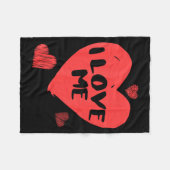Valentine's I Love Me I Love Myself Shirt  フリースブランケット (正面(横))