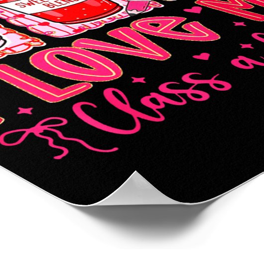 Valentines I Love My Cl A Latte Coquette Coffee Te ポスター (角)