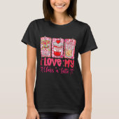 Valentines I Love My Cl A Latte Coquette Coffee Te Tシャツ (正面)