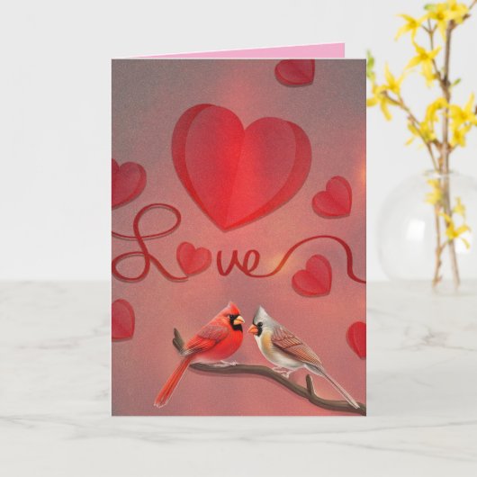 Valentines Love カード (黄色い花)