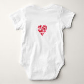 Valentine's Loving Hearts Baby T-Shirt ベビーボディスーツ (裏面)
