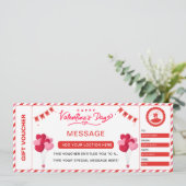 Valentine's Massage Ticket Gift Coupon Voucher,  招待状 (スタンド正面)
