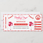 Valentine's Massage Ticket Gift Coupon Voucher,  招待状 (正面)