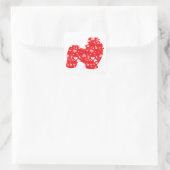 Valentines Matching | Couple Love Hearts Shih Tzu スクエアシール (バッグ)