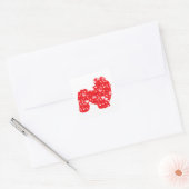 Valentines Matching | Couple Love Hearts Shih Tzu スクエアシール (封筒)