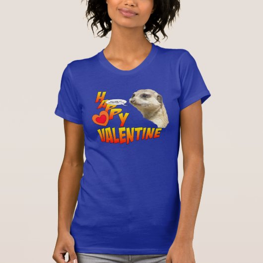 Valentines Meerkat Women's Customizable T-Shirt Tシャツ (正面)