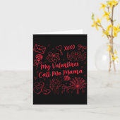 Valentines Mom My Valentines Call Me Mama Wife Mom カード (黄色い花)