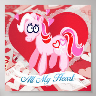 Valentines My Little Pony All Myハートポスター ポスター