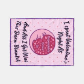 Valentine's Night 2026 "Darn" Blanket フリースブランケット (正面(横))