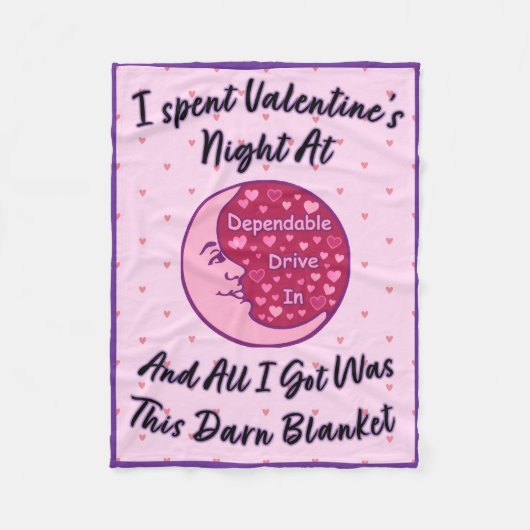 Valentine's Night 2026 "Darn" Blanket フリースブランケット (正面)
