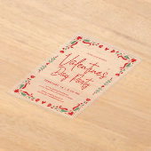 Valentine's party Invitation アクリル招待状 (レイダウン)