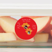 Valentine's Pawprint Cat Photo ラベル (貼付)