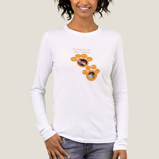 Valentine's Pawprints Cat Photos トライブレンドＴシャツ (正面)