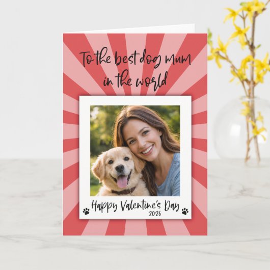 Valentines Photo Card - Card from the Dog カード (黄色い花)
