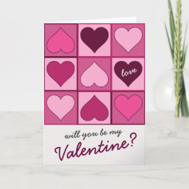 Valentines Pinkグラフィックハートアップダウン任意の文字 シーズンカード