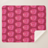 Valentines Pink Heart Shaped Cake Blanket シェルパブランケット (正面(横))