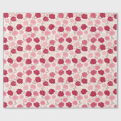 Valentine's Pink & Red Roses Wrapping Paper ラッピングペーパー (フラット)