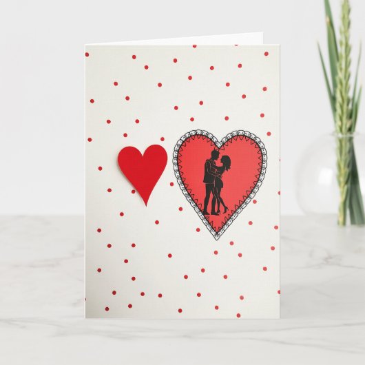 Valentines Polka Dot Love Card カード (正面)