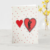 Valentines Polka Dot Love Card カード (黄色い花)
