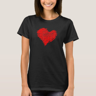 VALENTINE'S RED CHALK HEART Tシャツ
