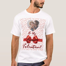 Valentines Red & Pink Customizable Photo T-Shirt Tシャツ